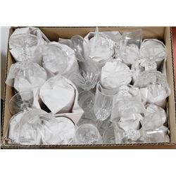 BOX OF ESTATE GLASSWARE