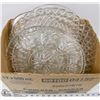 Image 1 : 11) 6 LARGE GLASS/CRYSTAL PLATTERS.