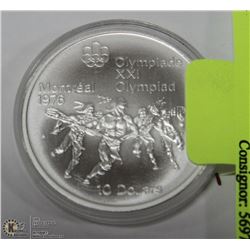 1974 TEN DOLLAR SILVER COIN “LACROSSE” IN SEALED C