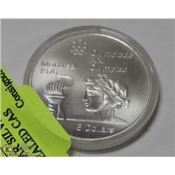 1974 FIVE DOLLAR SILVER COIN “TORCH” IN SEALED CAS
