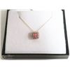 Image 1 : 10K ROSE GOLD PINK SAPPHIRE & DIAMOND PENDANT