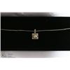 Image 1 : 14K WHITE GOLD DIAMONDS (0.19CT) PENDANT NECKLACE.
