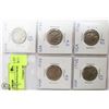 Image 1 : LOT OF 5 USA 1935 BUFFALO NICKEL COINS.