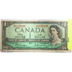 1954 CANADIAN $1 BILL