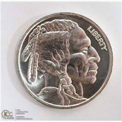 TROY OUNCE .999 SILVER BUFFALO ROUND.