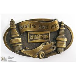 1978 CHAMPION SPARK PLUGS CAR BELT BUCKLE