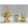 Image 1 : NEW GOLD TONE DESKTOP MINI CLOCKS - NEW BATTERIES