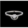 Image 2 : 0.46 ctw Diamond Ring - 18KT White Gold