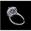 Image 3 : 3.56 ctw Tanzanite and Diamond Ring - 14KT White Gold