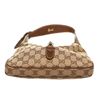 Image 5 : Gucci Brown Beige Monogram Canvas Leather Mini Jackie Bag