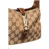 Image 7 : Gucci Brown Beige Monogram Canvas Leather Mini Jackie Bag
