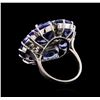 Image 3 : 14KT White Gold 18.66 ctw Tanzanite Diamond Ring