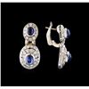Image 8 : 71.20 ctw Blue Sapphire and Diamond Ring, Necklace, Bracelet And Earrings Suite