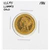 Image 1 : 1881 $5 Liberty Head Half Eagle Gold Coin