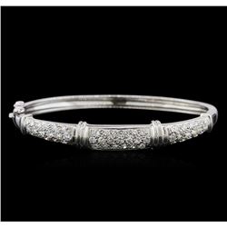 14KT White Gold 2.30 ctw Diamond Bangle Bracelet