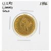 Image 1 : 1886 $5 Liberty Head Half Eagle Gold Coin