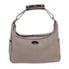 Image 1 : Tod's Gray Canvas Blue Patent Leather Trim Shopper Shoulder Handbag