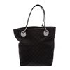 Image 1 : Gucci Black Monogram Canvas Leather Eclipse Tote Bag
