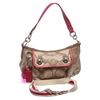Image 2 : Coach Brown Pink Canvas Monogram Crossbody Groovy Bag
