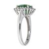 Image 2 : 2.91 ctw Emerald and Diamond Ring - 18KT White Gold