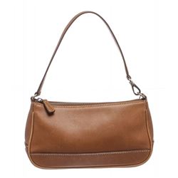 Coach Brown Leather Pochette Bag