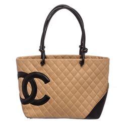 Chanel Beige Cambon Quilted Leather Shoulder Bag