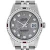 Image 1 : Rolex Mens Stainless Steel Meteorite Diamond & Ruby Datejust Wristwatch