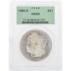 1880-S $1 Morgan Silver Dollar Coin PCGS MS66