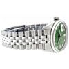 Image 7 : Mens Rolex Stainless Steel Green Diamond And White Gold Beadset Datejust Wristwa