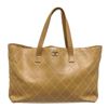 Image 1 : Chanel Beige Quilted Leather Surpique Stitch Large Tote Bag