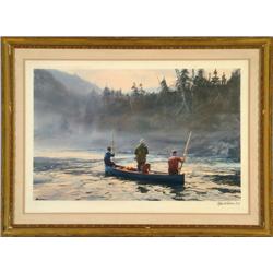Fishing on Foggy River