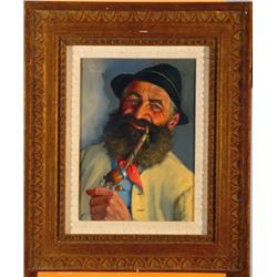 Bavarian Man with Pipe