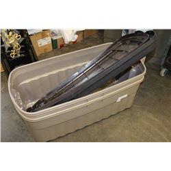 TWO LARGE RUBBERMAID TOTES