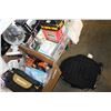 Image 1 : TWO BOXES OF ELECTRONICS AND SHOP SUPPLIES