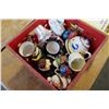 Image 2 : RED CRATE OF COLLECTIBLES AND YELLOW CRATE OF CANDLES