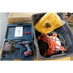 TOTE OF MEASURING TAPES AND TOOLS