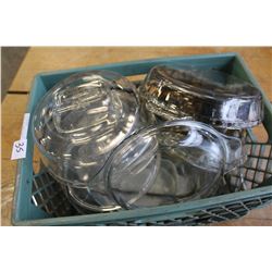 CRATE OF CLEAR PYREX