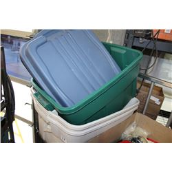 3 TOTES WITH LIDS