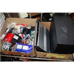 TWO BOXES OF HOUSEHOLD AND SONY ELECTRONICS