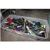 Image 1 : LARGE TOTE OF UTENSILS AND FLATWARE