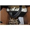 Image 1 : LOT OF TOWELS JEWELLRY STANDS AND DECORATIVE BASKET