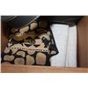 Image 2 : LOT OF TOWELS JEWELLRY STANDS AND DECORATIVE BASKET