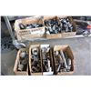 Image 1 : THREE TRAYS OF CASTORS AND THREE TRAYS OF ALUMINUM FITTINGS AND PNUEMATIC CYLINDERS