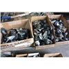 Image 2 : THREE TRAYS OF CASTORS AND THREE TRAYS OF ALUMINUM FITTINGS AND PNUEMATIC CYLINDERS