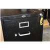 Image 2 : BLACK METAL 4 DRAWER FILING CABINET