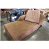 Image 1 : MODERN BROWN MICROFIBRE CHAISE LOUNGE