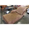 Image 2 : MODERN BROWN MICROFIBRE CHAISE LOUNGE