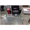 Image 1 : GLASS TOP COFFEE AND END TABLE SET