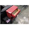 Image 2 : RED ENDTABLE AND BLACK STOOL