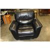 Image 2 : BLACK LEATHER SWIVEL ROCKING RECLINING ARMCHARI